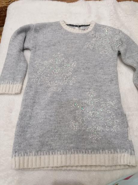 Super teplá tunika - sveter snehovými vločkami, 116