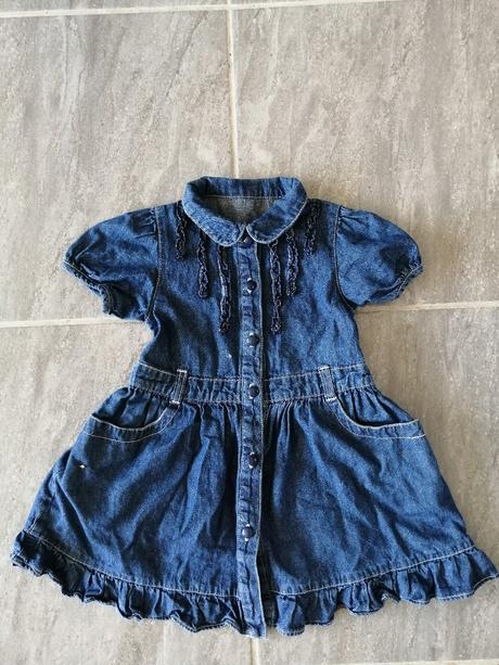 Riflové šaty v 98-104, 3-4r zn st bernard, 98