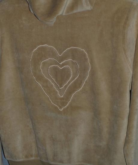 Velúrová mikina so srdiečkom, 152