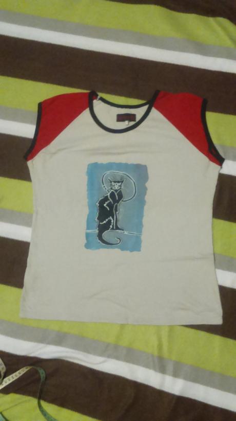 Ručne maľované etno tričko, l