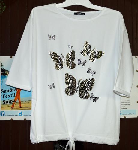 Dámske tričko s kvetom, 38 - xl