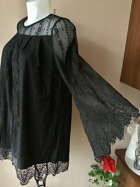 Krasna krajkova tunika, h&m,38