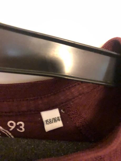 Bordové tričko z dlhým rukávom, 158