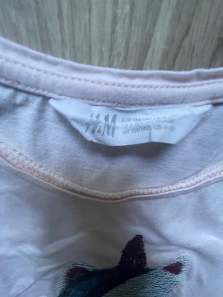 Tricko mačička 8-10 rokov, h&m,134