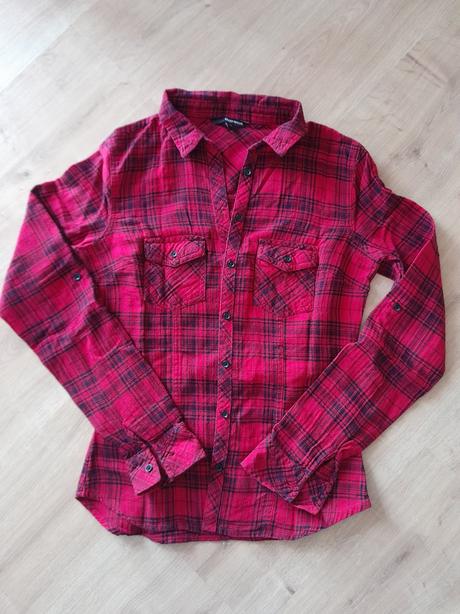 Červená kockovaná košeľa tally weijl, tally weijl,xs