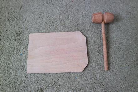 Drevená doska a tĺčik na varenie, 