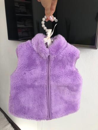 Fialová kožušinka, baby mac,80