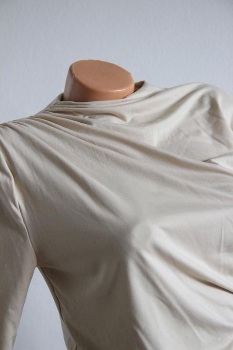 Béžovo krémový zberaný body top, l, l