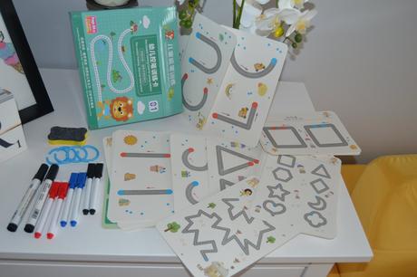 Montessori hračka na kreslenie sada 64 kusov,