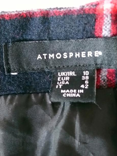 Dámska čierno červená károvaná sukňa, atmosphere, atmosphere,xs