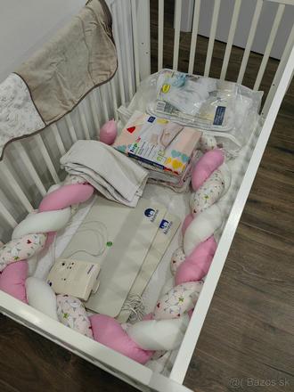 Detská postieľka s príslušenstvom, šírka (cm): 60,dĺžka (cm): 120