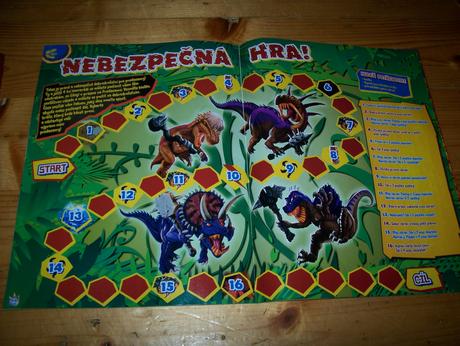 Časopisy o dinosauroch, komix,