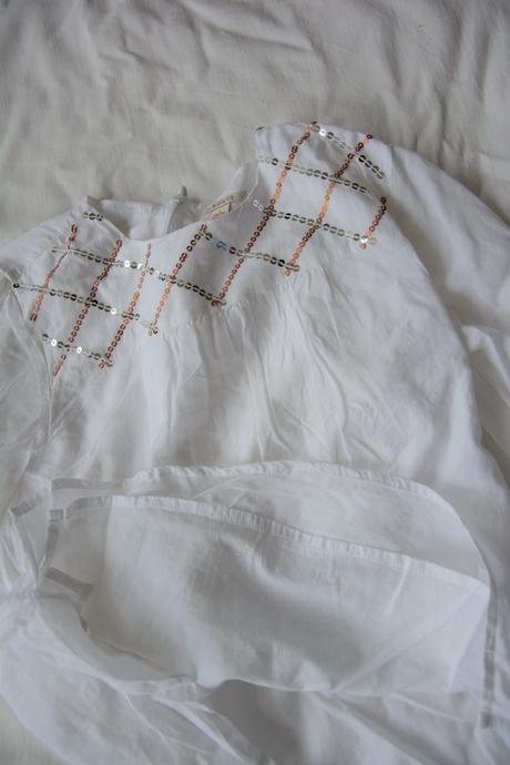 Elegantný biely top s flitrami, esprit,140