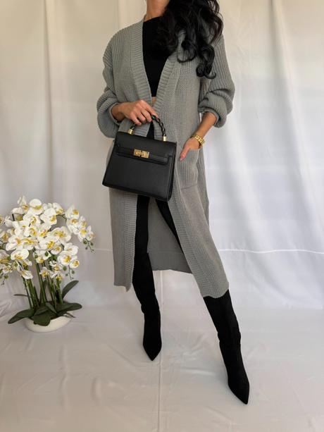 Pletený dlhý kardigán, m