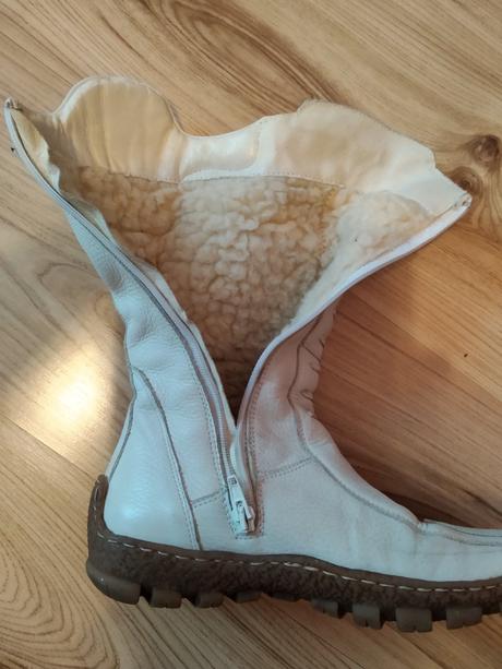 Biele kožené čižmy, 36