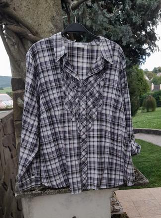 Kocková košeľa s volánikmi, c&a,54