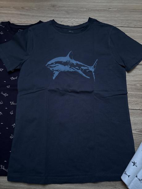 3pack tričká so žralokmi, next,158