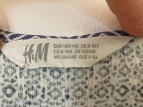 Džersejové šaty, h&m,140