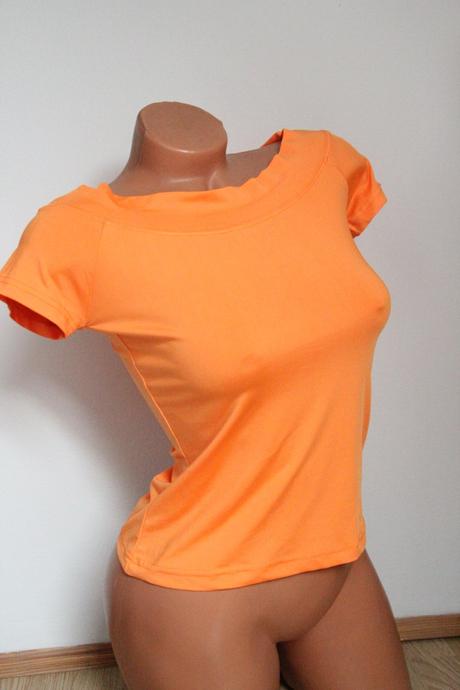 Oranžový elastický top, m