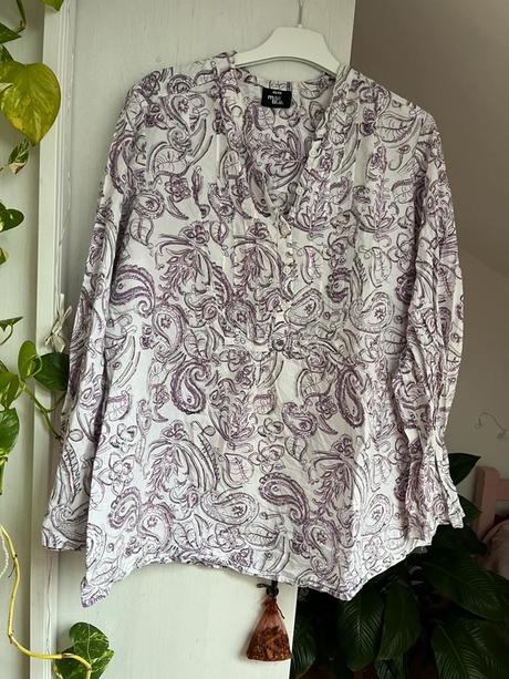 Fialová bavlnená tunika/ fialová blúzka bavlnená, 4xl