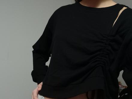 Mikina s výrezom na ramene, mohito,s