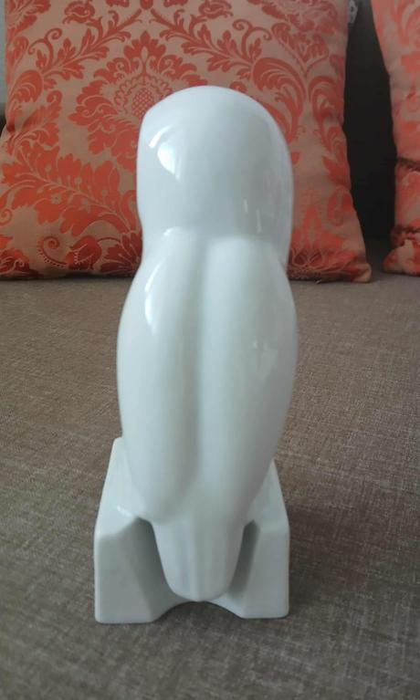 Krásna socha - sova na podstavci royal dux, 