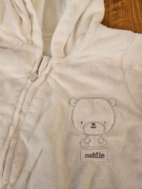 Biely overal s mackom z mothercare 68, mothercare,68