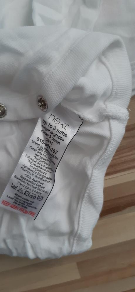 Biele body rôzne značky, next,62