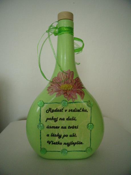 Jubilejné fľaše s veršíkom/bez- číslica po dohode, 