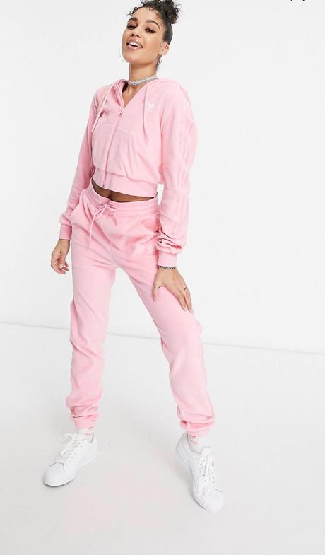 Adidas ruzova teplakova suprava, s