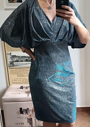 Luxusné trblietavé šaty, rýchle jednanie zľava, 40