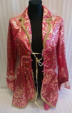 Kostým pirátka kabátik, ružovo zlatá, fioro, s-m,