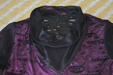 Fialový elegantný top, 46