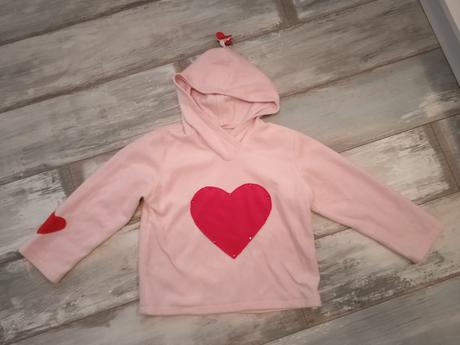 Flísová mikina so srdiečkom 140/146, 146