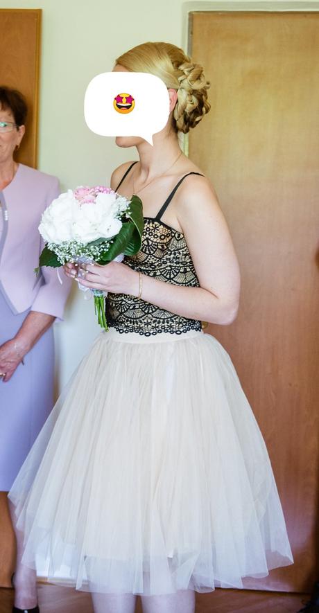 Spoločenské šaty (korzet a sukňa), s