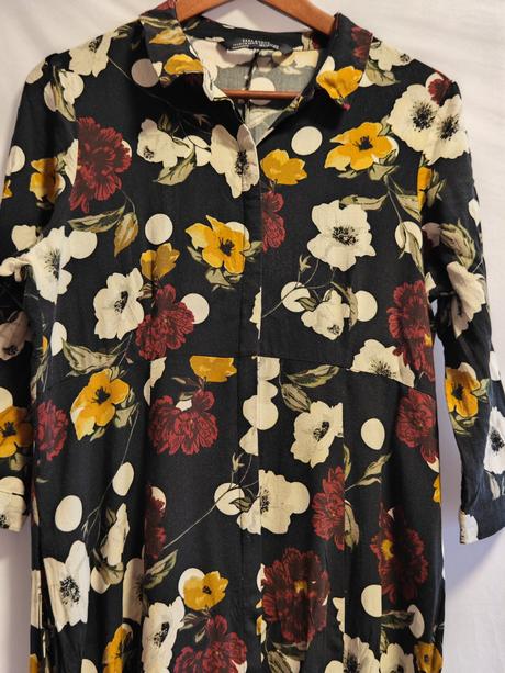 Zara košeľové dámske dlhé šaty xl/l, zara,l
