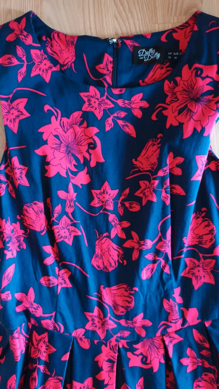 Modro-červené šaty dolly and dotty, l