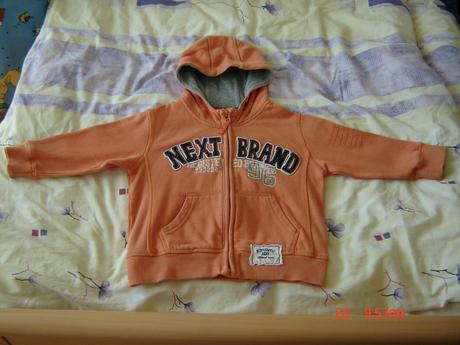 Oranžová mikinka next 86/92 aj pre dvojičky, next,86