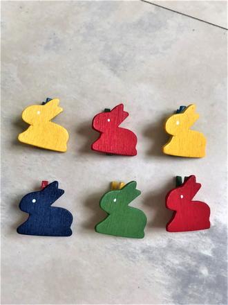 Drevené dekorácie na veľkú noc / 6 ks, 