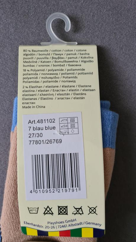 Ponozky s protismykovou podrazkou 27-30, playshoes,27