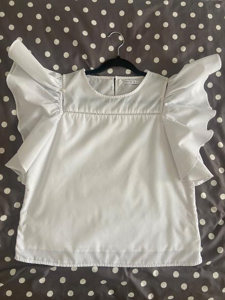 Biela romantická blúzka, reserved,158