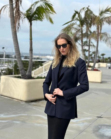 Tmavomodré sako xs - s, s