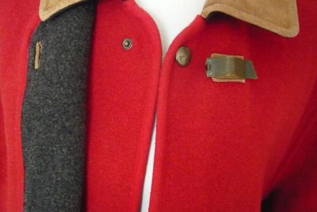 Dámsky červený trussardi jeans kabát, xl