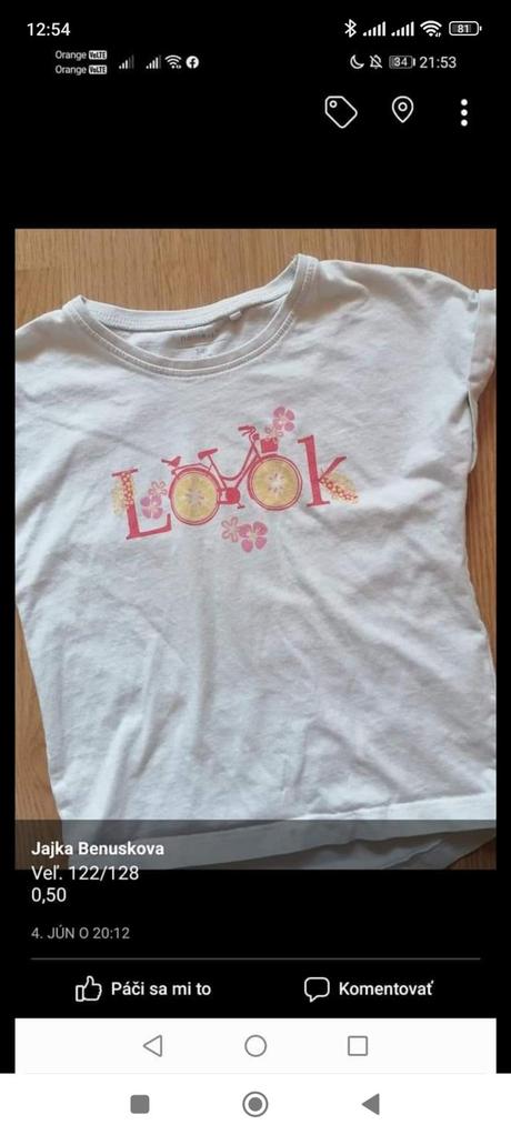 2x tričko, 122