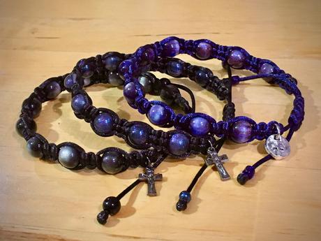 Ruženec desiatok - náramok, 