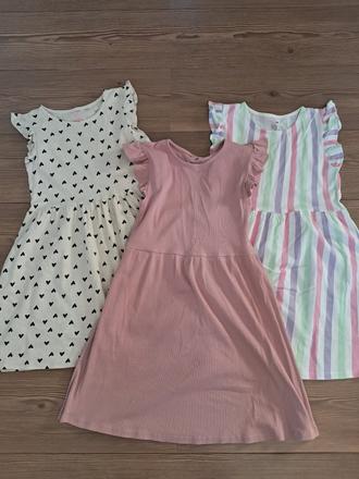 3x šaty, h&m,134
