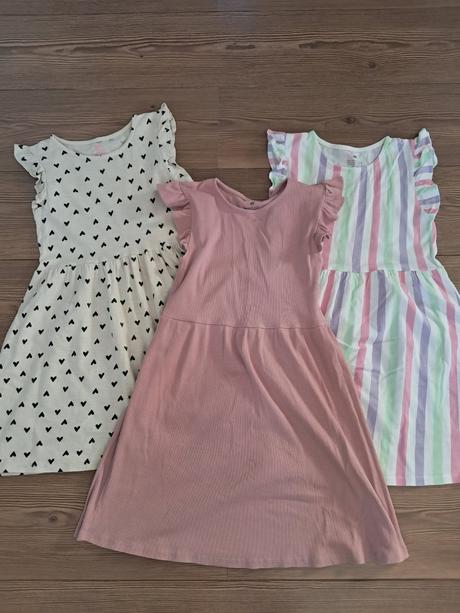 3x šaty, h&m,134