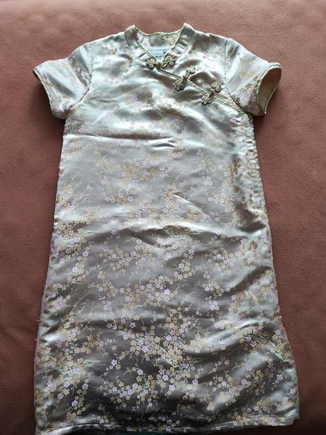 Čínske vintage šaty, h&m,128