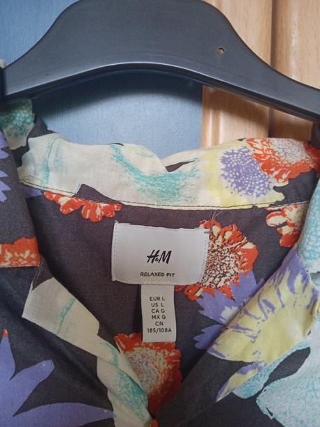 Vzorovana košeľa, h&m,l