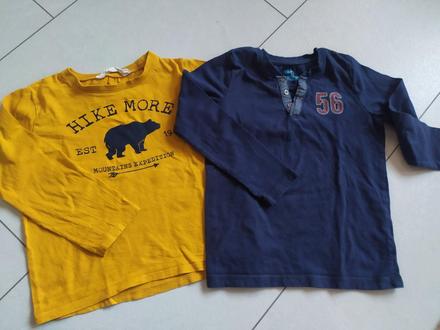 2x tričko, h&m,110